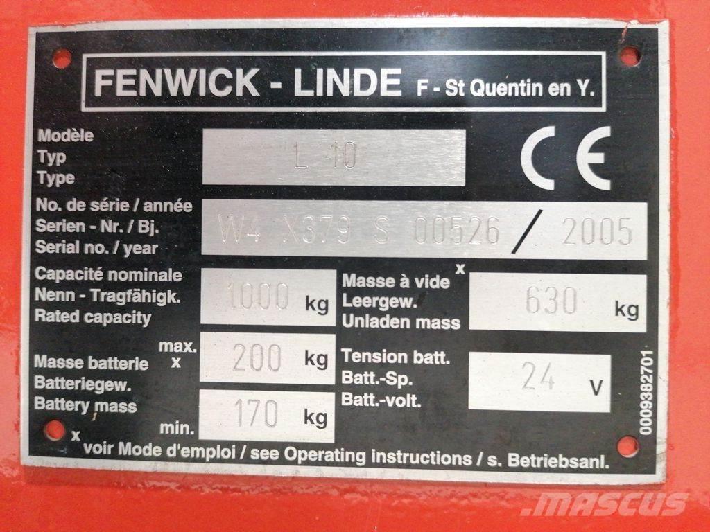 Linde L10 Wózki widłowe unoszące z dyszlem