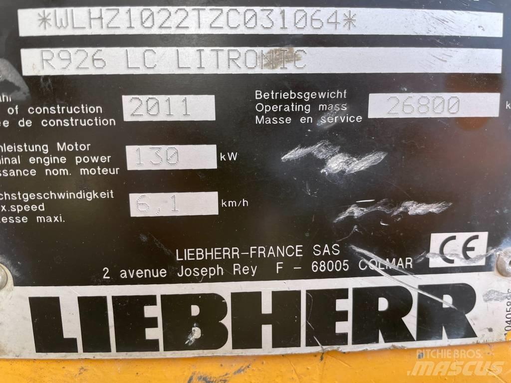 Liebherr R 926 LC Koparki gąsienicowe