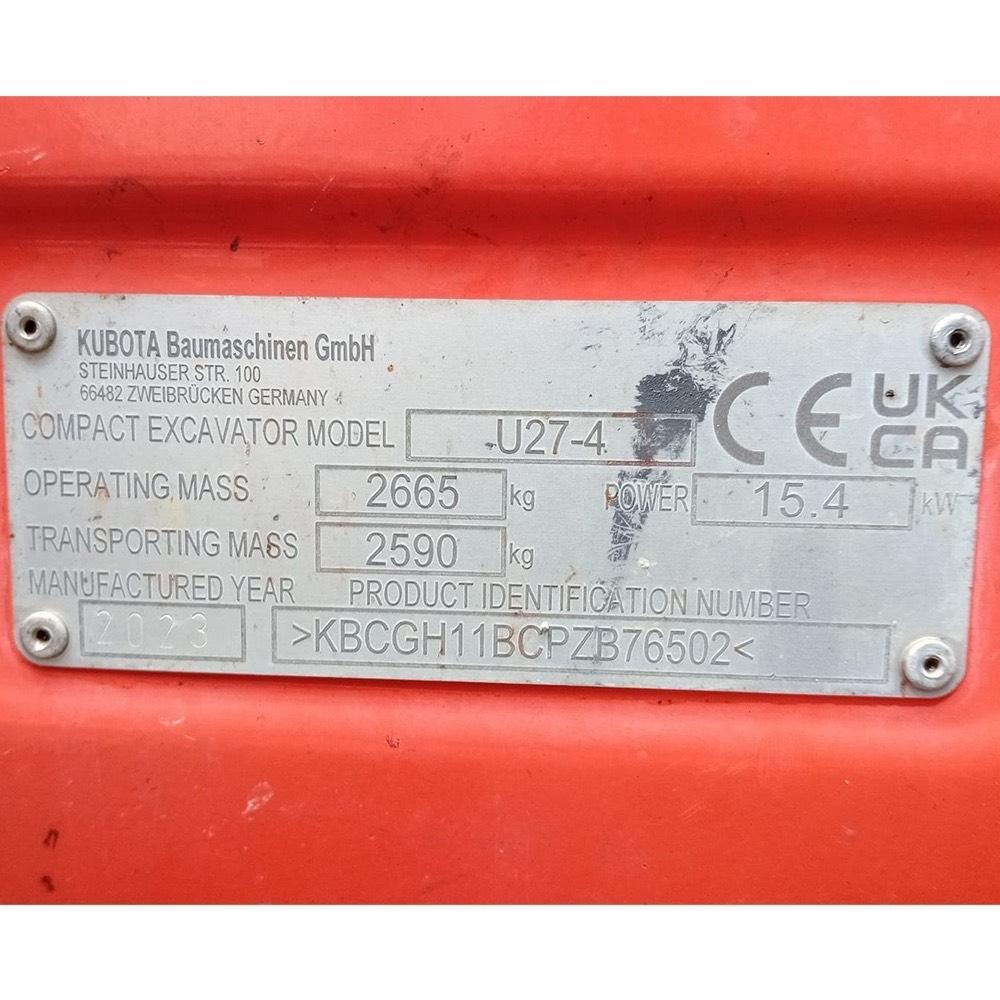 Kubota U 27-4 Minikoparki