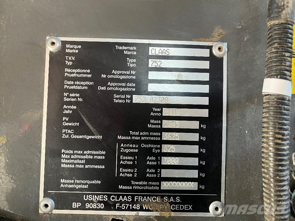 CLAAS Variant 380 Prasy zwijające