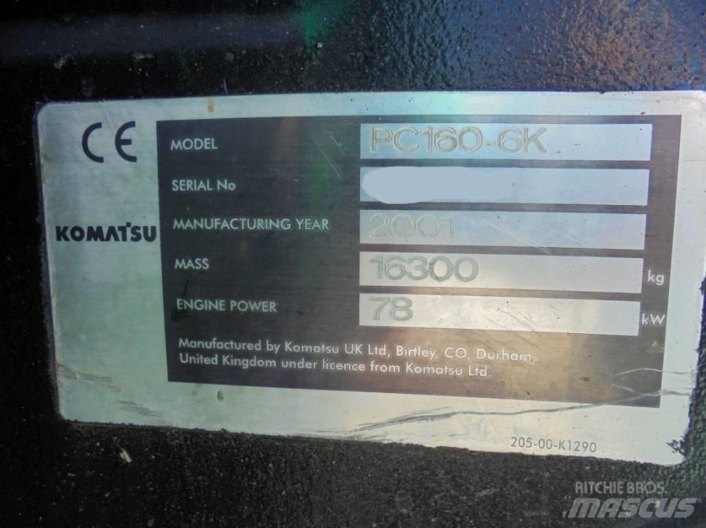 Komatsu PC 160-6K Koparki gąsienicowe
