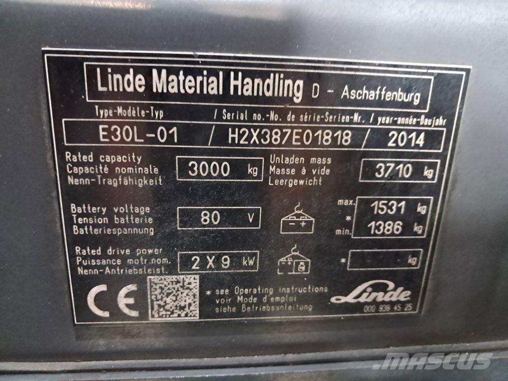Linde E30L-01 Wózki elektryczne