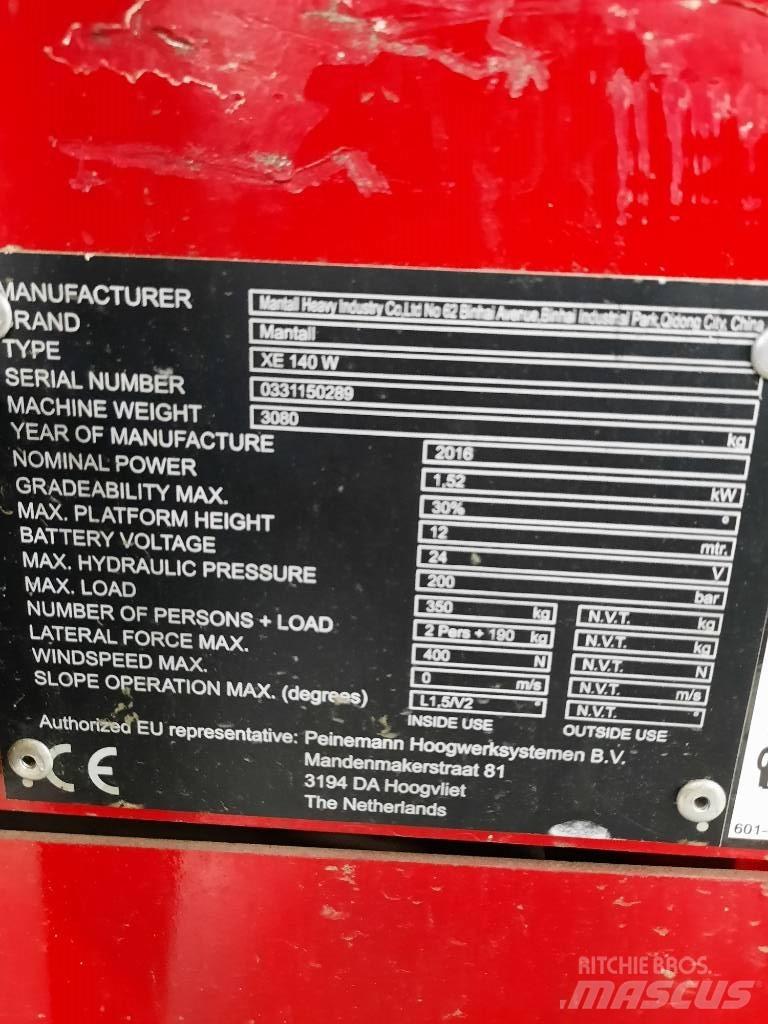 Mantall XE 140 W Podnośniki nożycowe