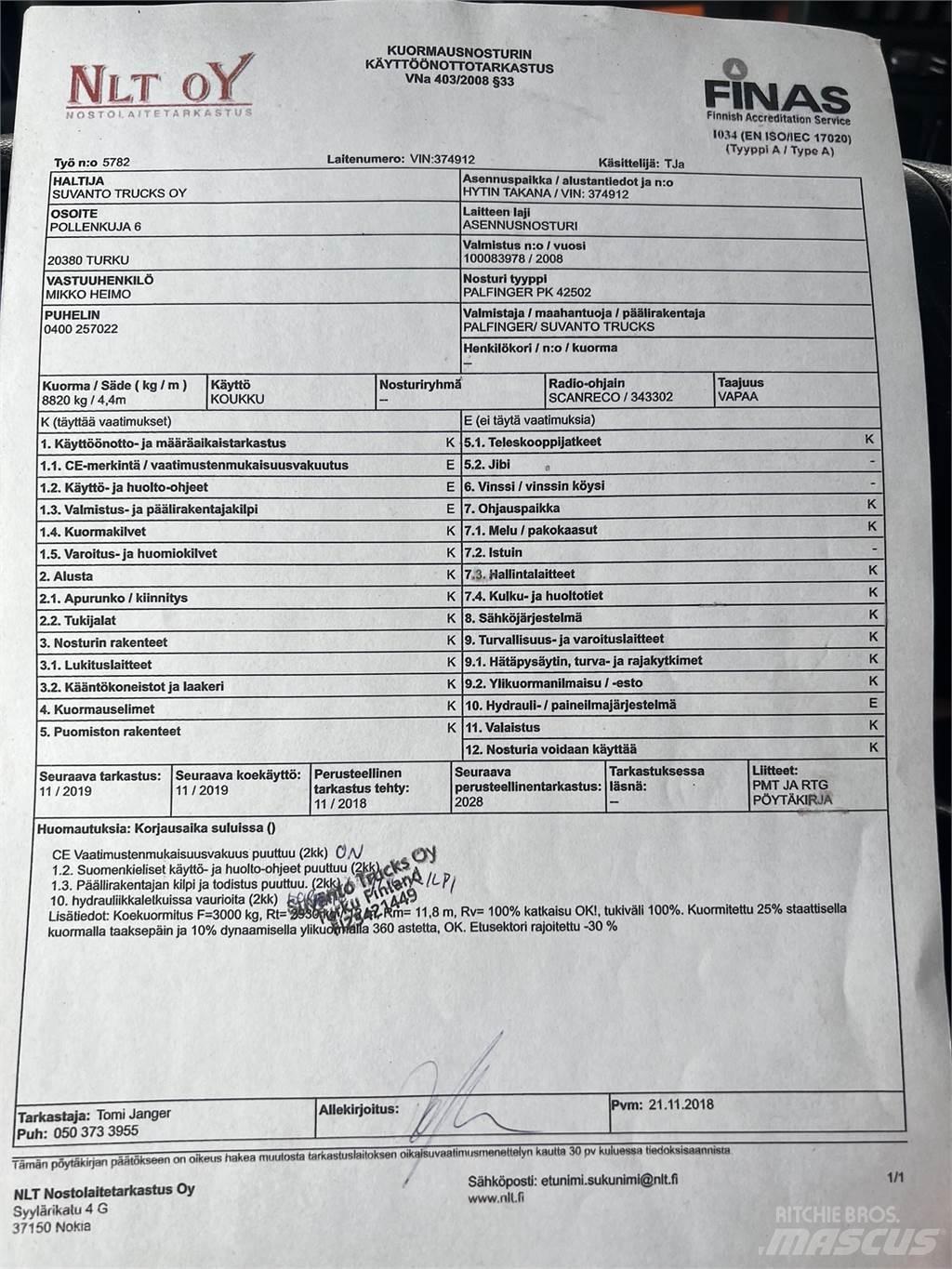 Scania R 560 6X2 Żurawie samochodowe
