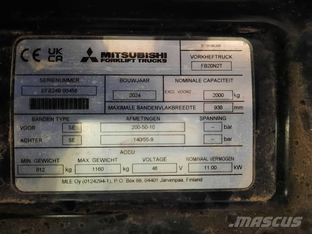 Mitsubishi FB20N2T Wózki elektryczne