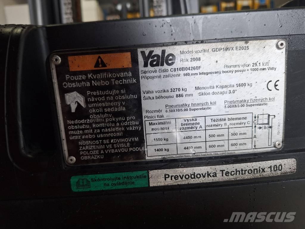 Yale GDP 16 VX Wózki LPG