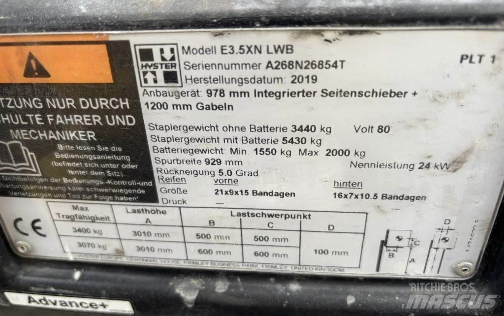 Hyster E 3.5 XN LWB Wózki elektryczne