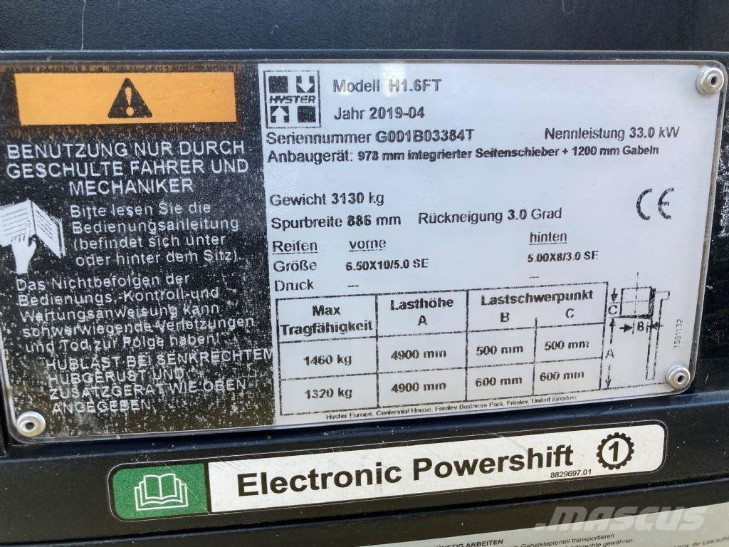 Hyster H 1.6 FT Wózki LPG