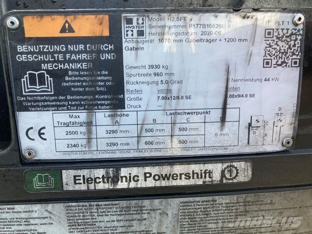 Hyster H 2.5 FT Wózki LPG