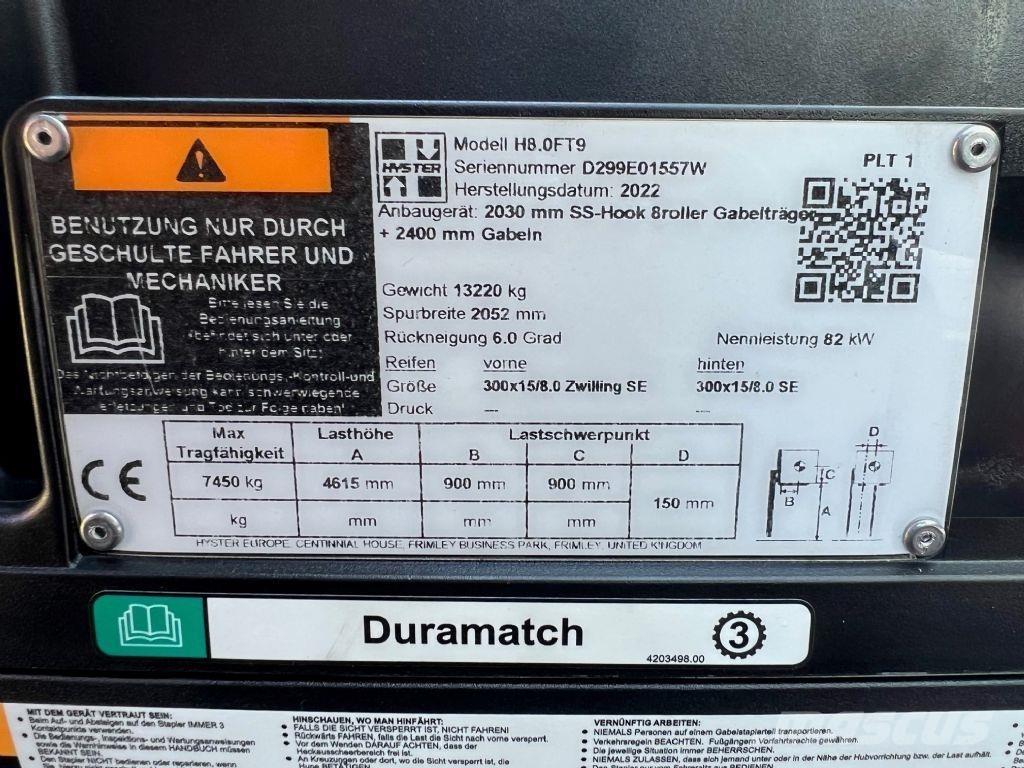 Hyster H 8.0 FT9 Wózki Diesla