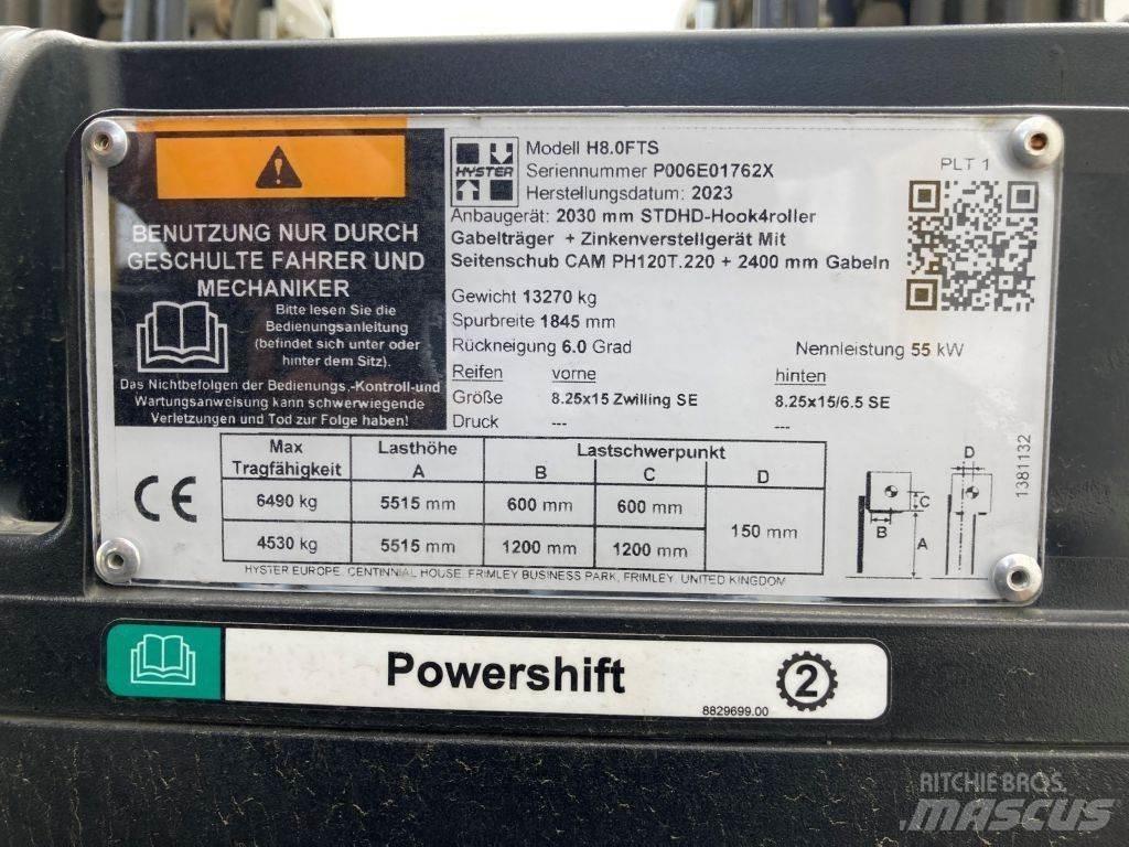 Hyster H 8.0 FTS Wózki Diesla