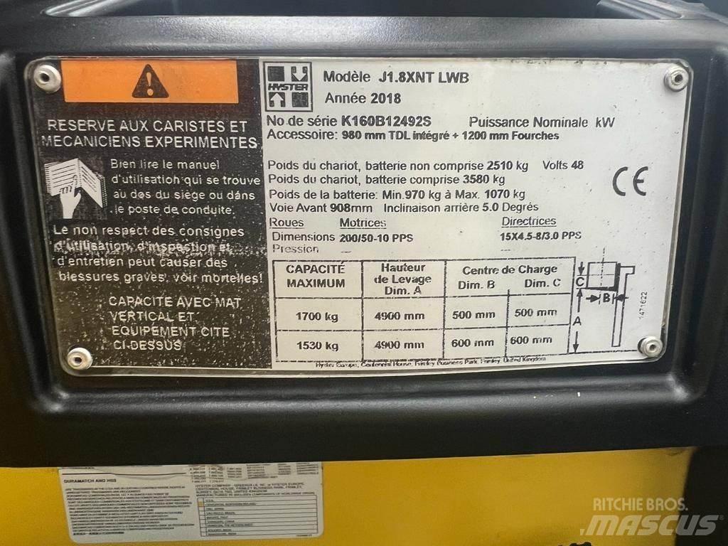 Hyster J 1.8 XNT Wózki elektryczne