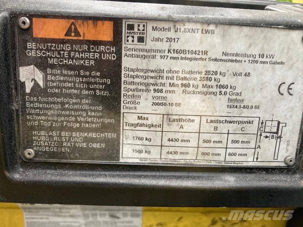 Hyster J 1.80 XNT Wózki elektryczne
