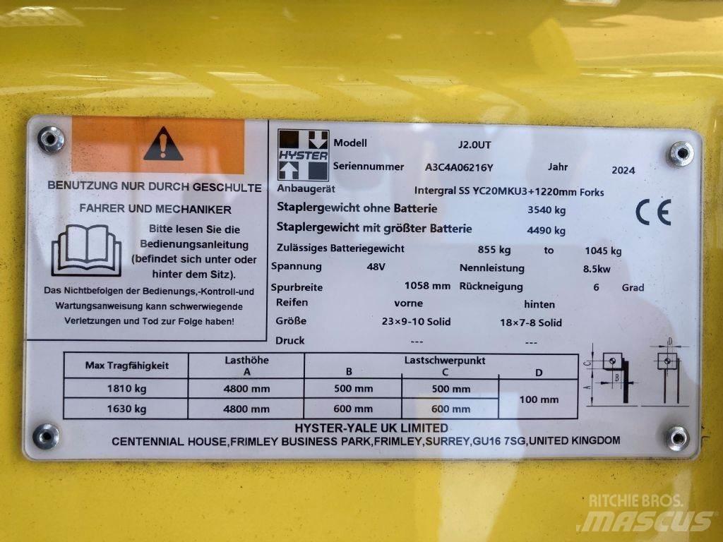 Hyster J 2.0 UT Wózki elektryczne
