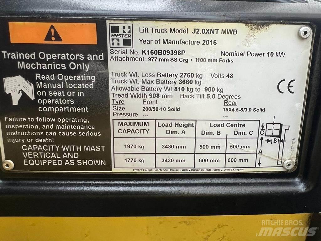Hyster J 2.0 XNT Wózki elektryczne