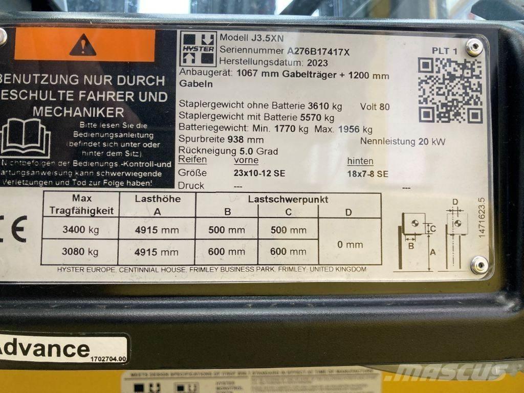 Hyster J 3.5 XN Wózki elektryczne