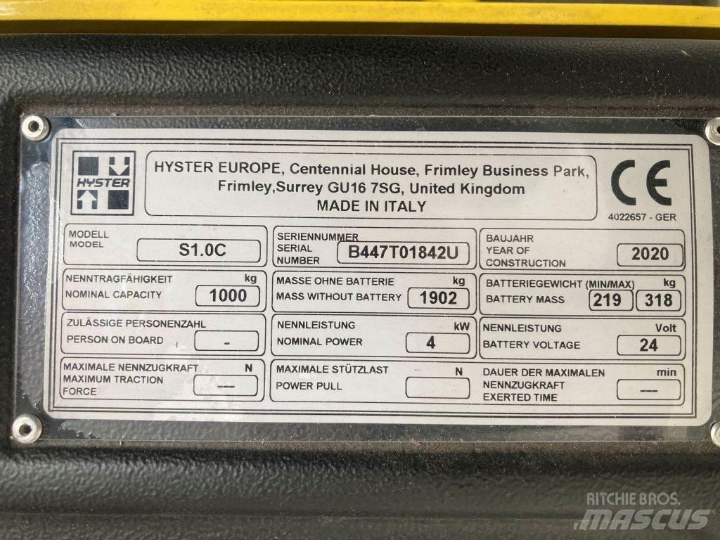 Hyster S 1.0 C Wózki widłowe unoszące z dyszlem