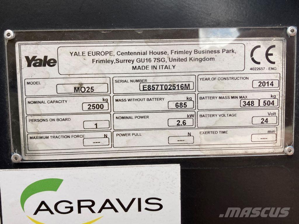 Yale MO 25 Wózki kompletacyjne nisko unoszące