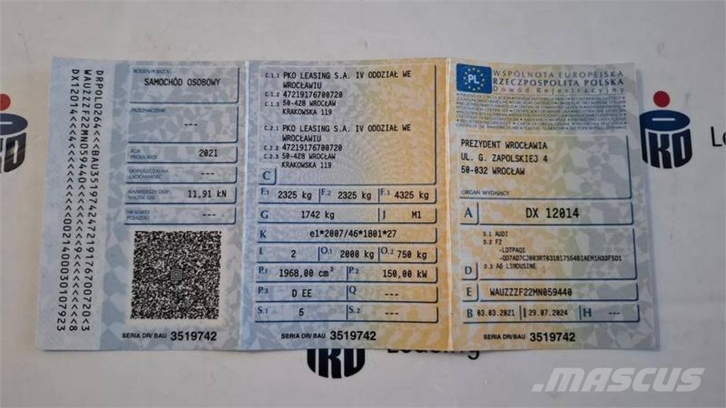 Audi A6 Samochody osobowe