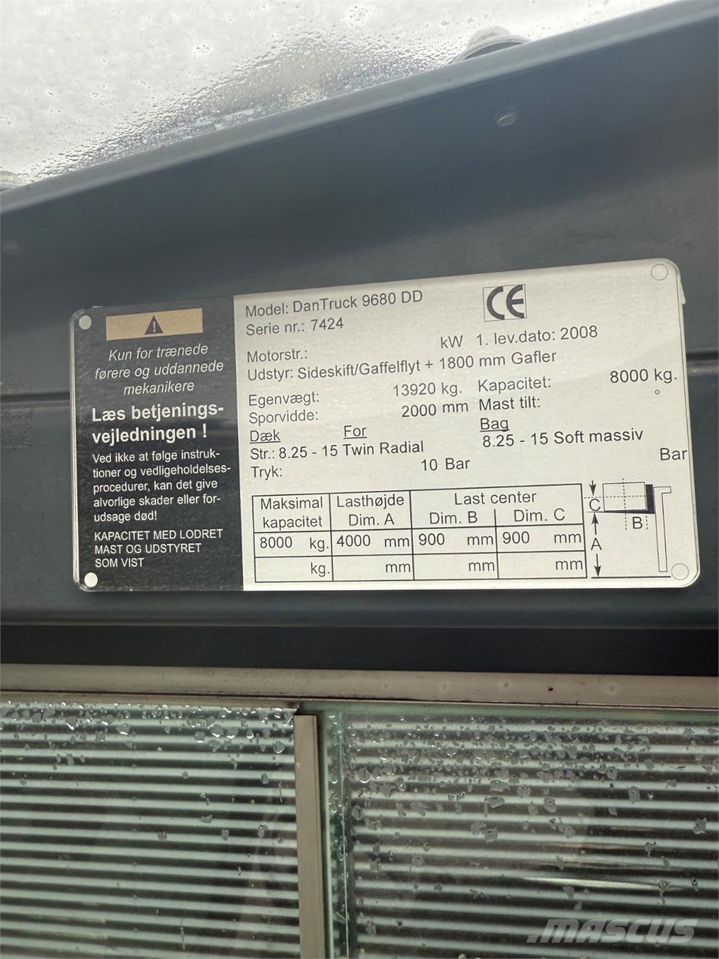 Dantruck 9680DD Wózki Diesla
