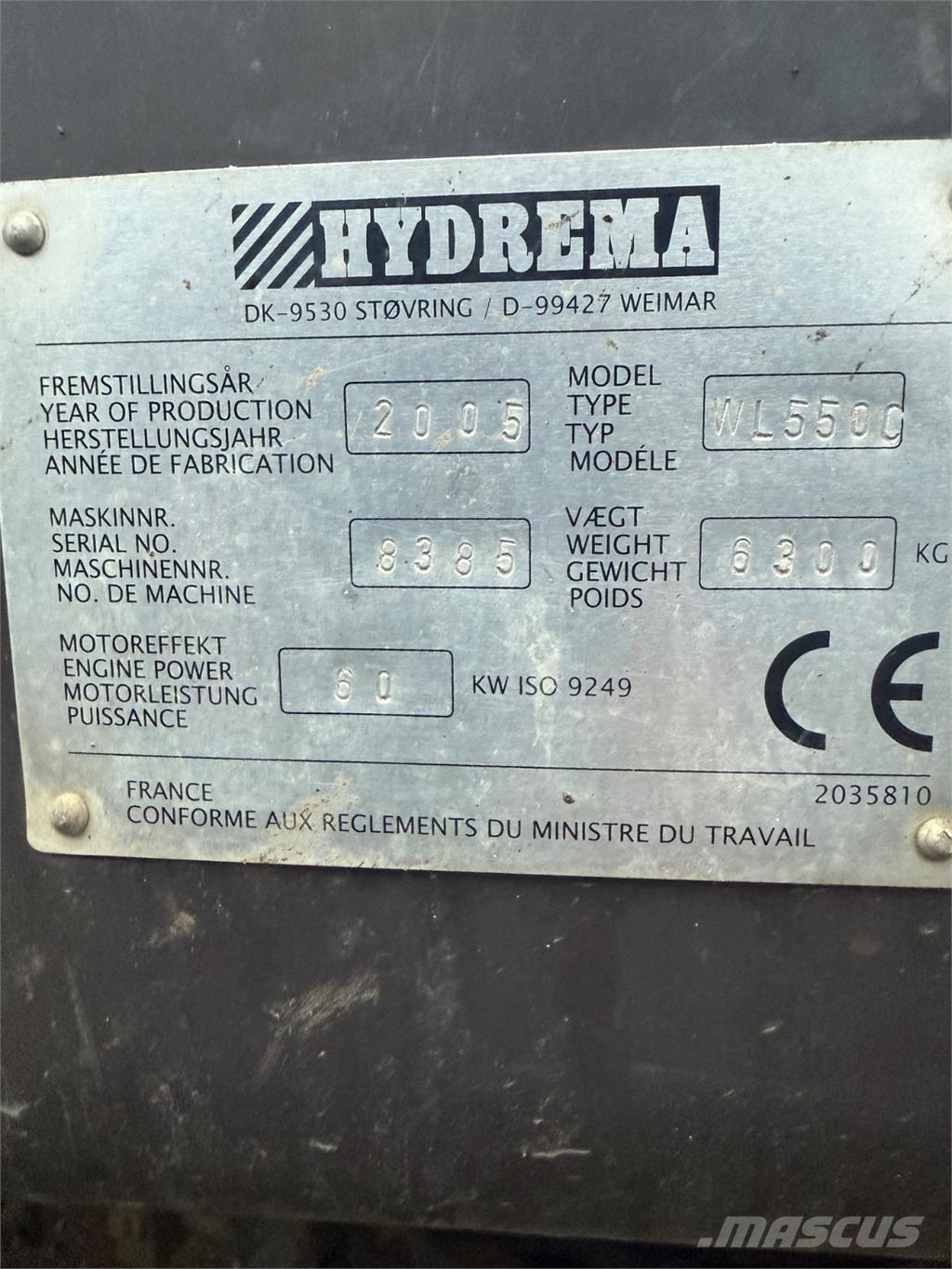 Hydrema WL550C Ładowarki kołowe