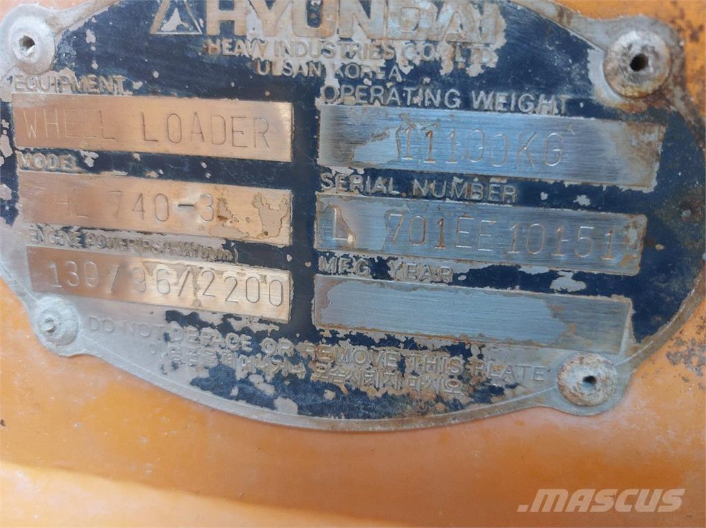 Hyundai HL740-3 Ładowarki kołowe