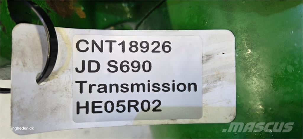 John Deere S690 Przekładnie