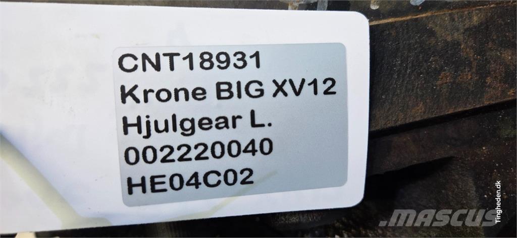 Krone Big X V12 Osprzęt do słomy