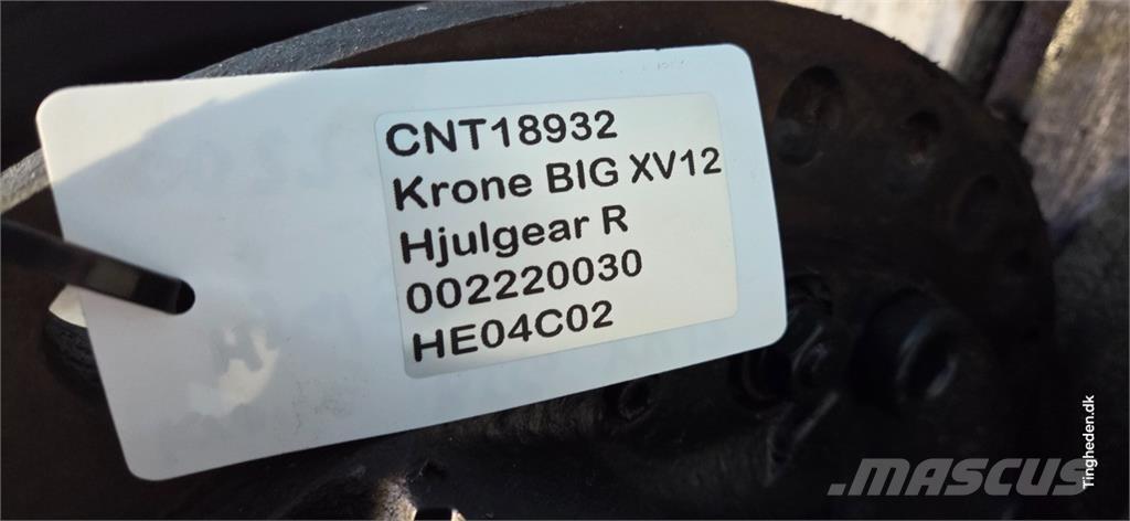 Krone Big X V12 Osprzęt do słomy