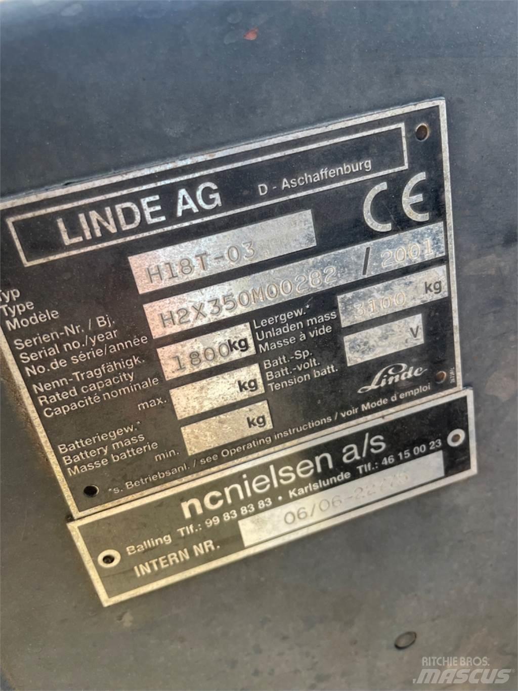 Linde H18T Wózki LPG