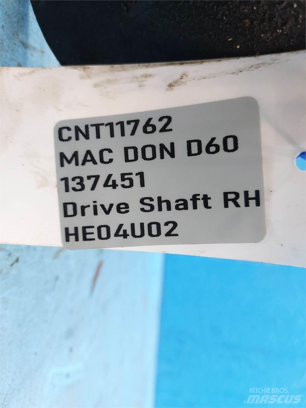 MacDon D60 Akcesoria do kombajnów zbożowych