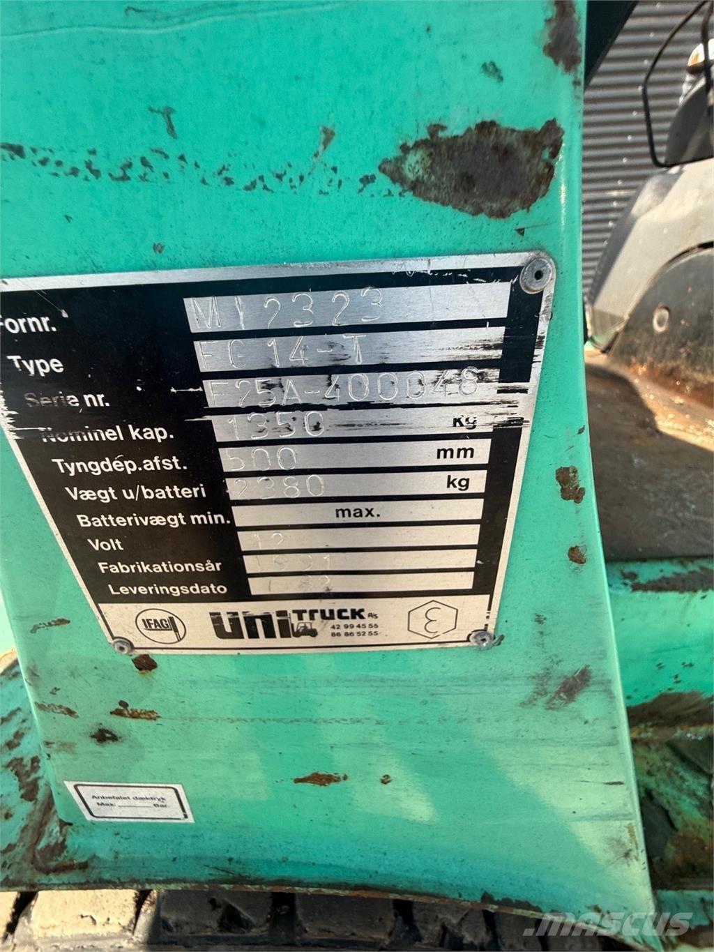 Mitsubishi FG14 Wózki LPG