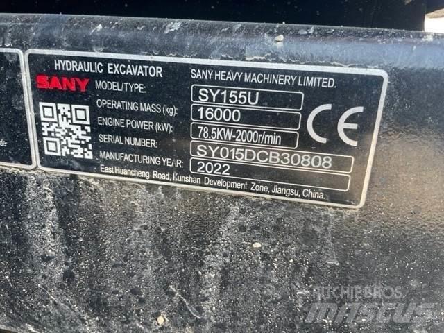 Sany SY155U Koparki gąsienicowe