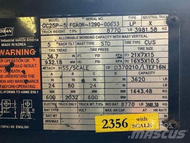 Doosan GC25P-5 Wózki widłowe inne