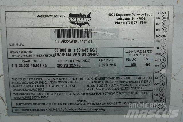 Wabash DVCVHPC Przyczepy ze skrzynią zamkniętą