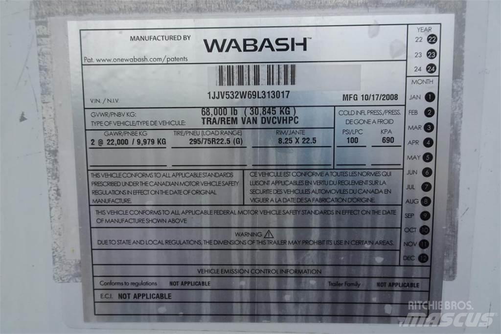Wabash DVHDHPC Przyczepy ze skrzynią zamkniętą