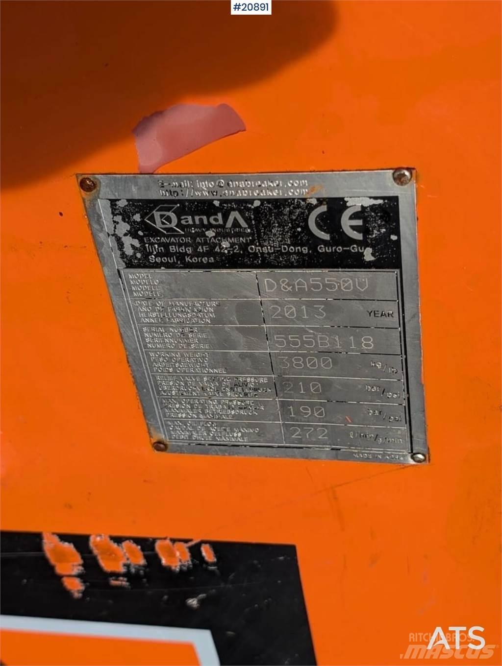  Danda Silence 550V Młoty hydrauliczne