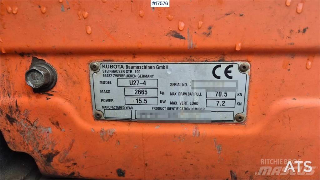 Kubota U27-4 Minikoparki