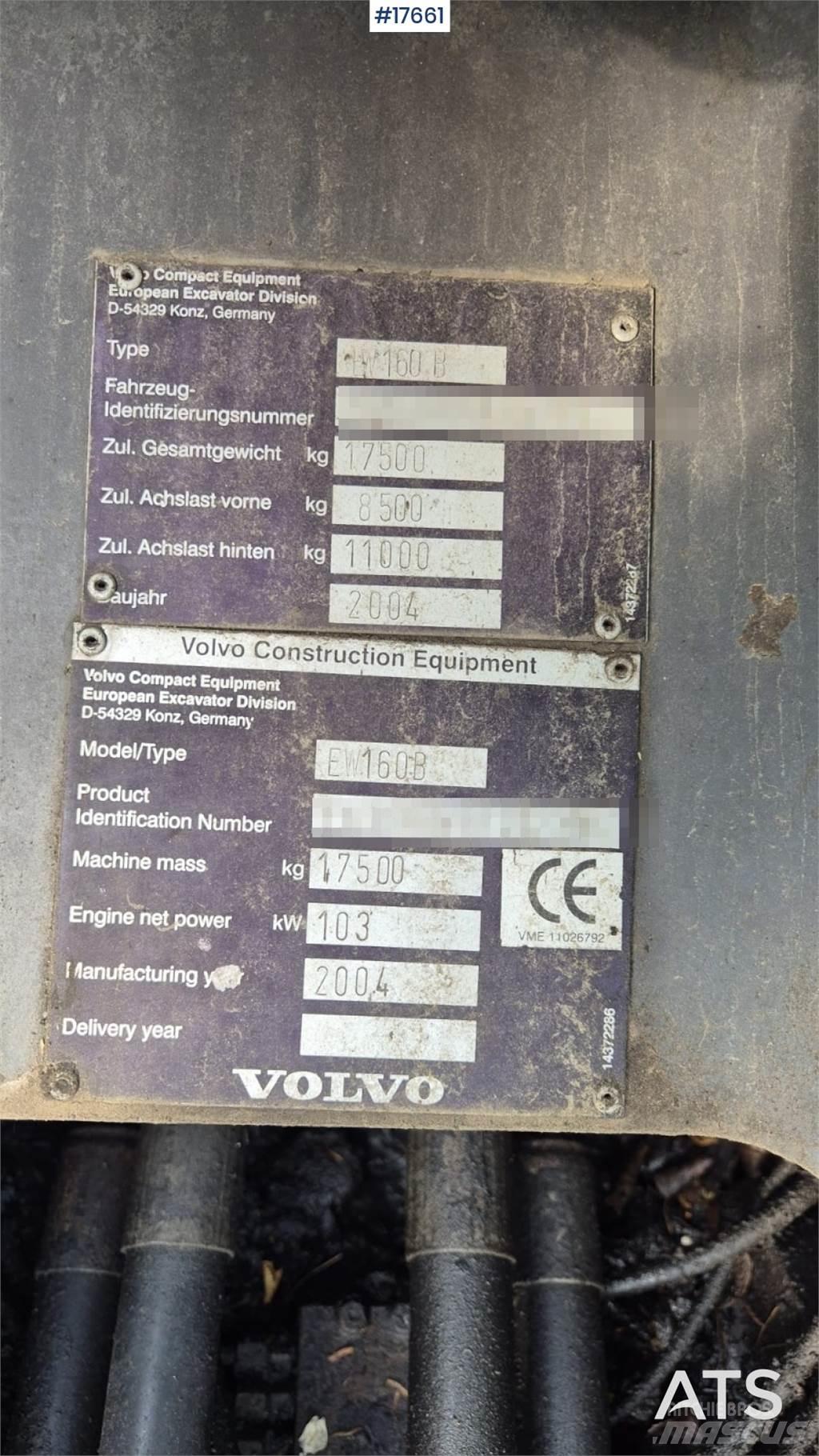 Volvo EW 160B Koparki kołowe