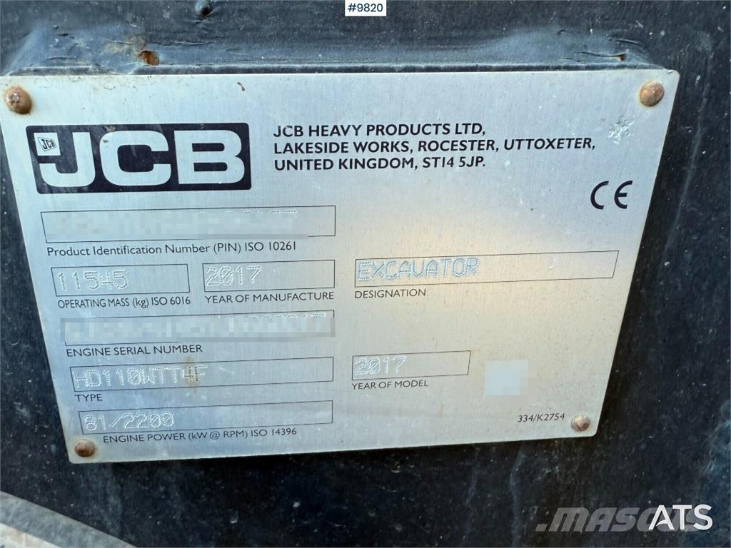 JCB Hydradig 110W Koparki kołowe