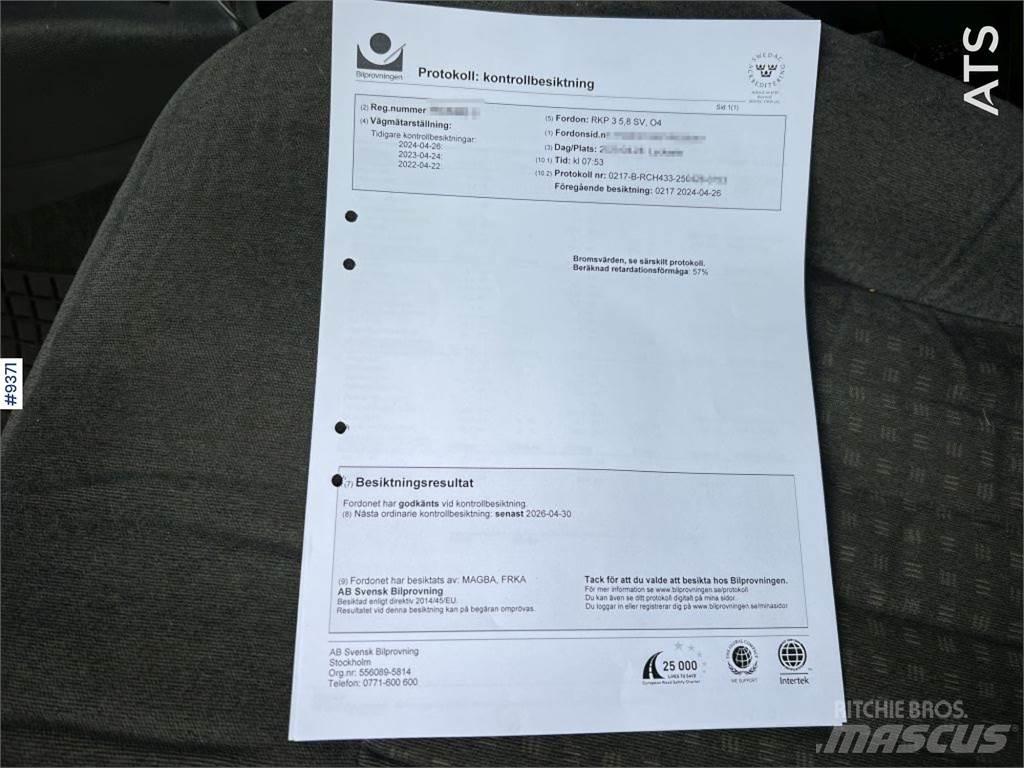 RKP Tippvagn Inne przyczepy
