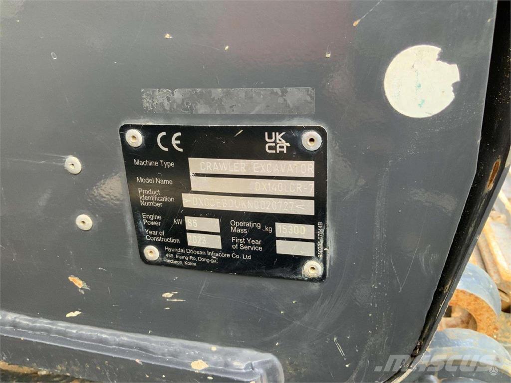 Doosan DX140 LCR Koparki gąsienicowe