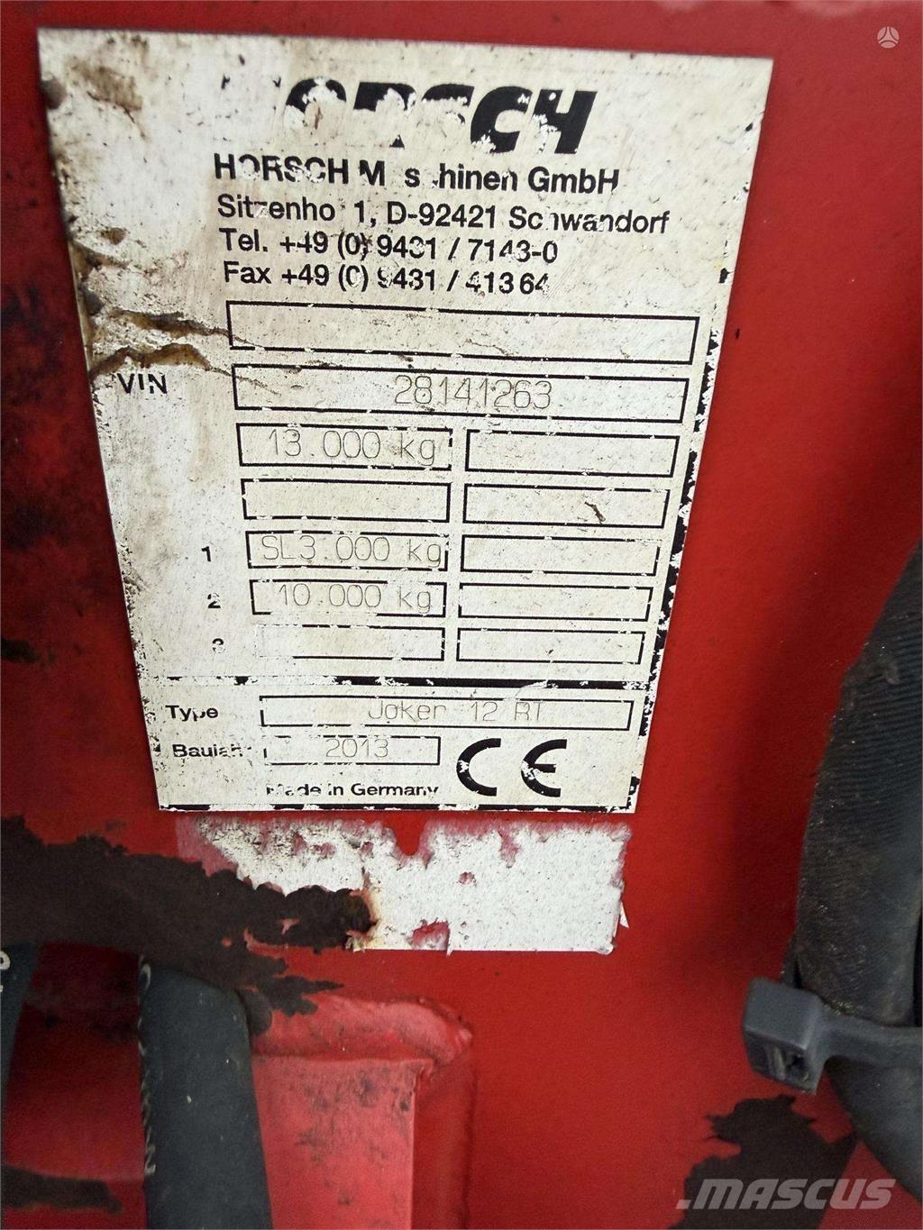 Horsch Joker 12RT Włóki polowe