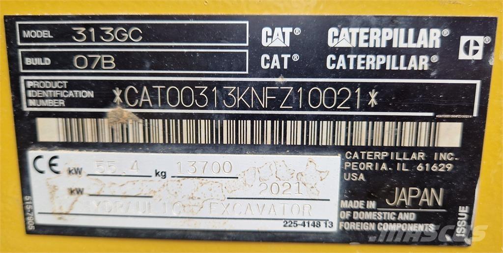 CAT 313GC Koparki gąsienicowe