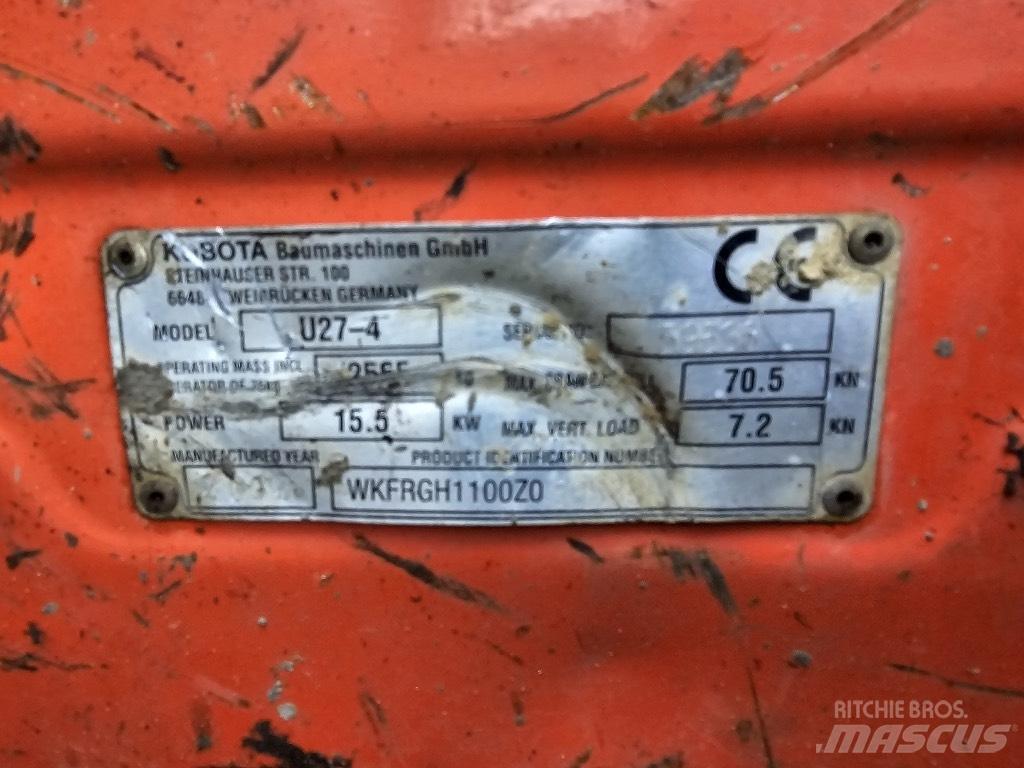 Kubota U 27-4 Minikoparki