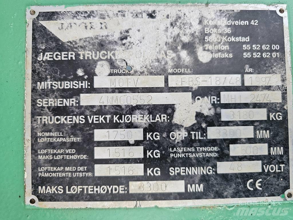 Mitsubishi FBS 18/48 Wózki elektryczne