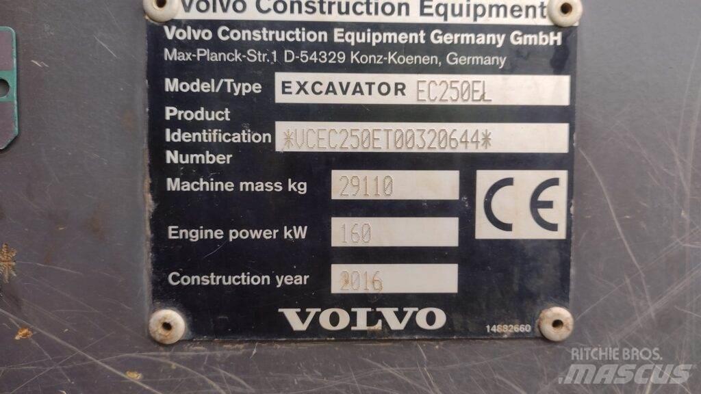 Volvo EC250EL Koparki gąsienicowe