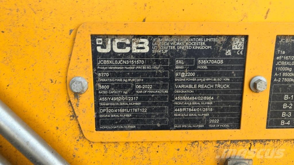 JCB 538-70 Ładowarki rolnicze