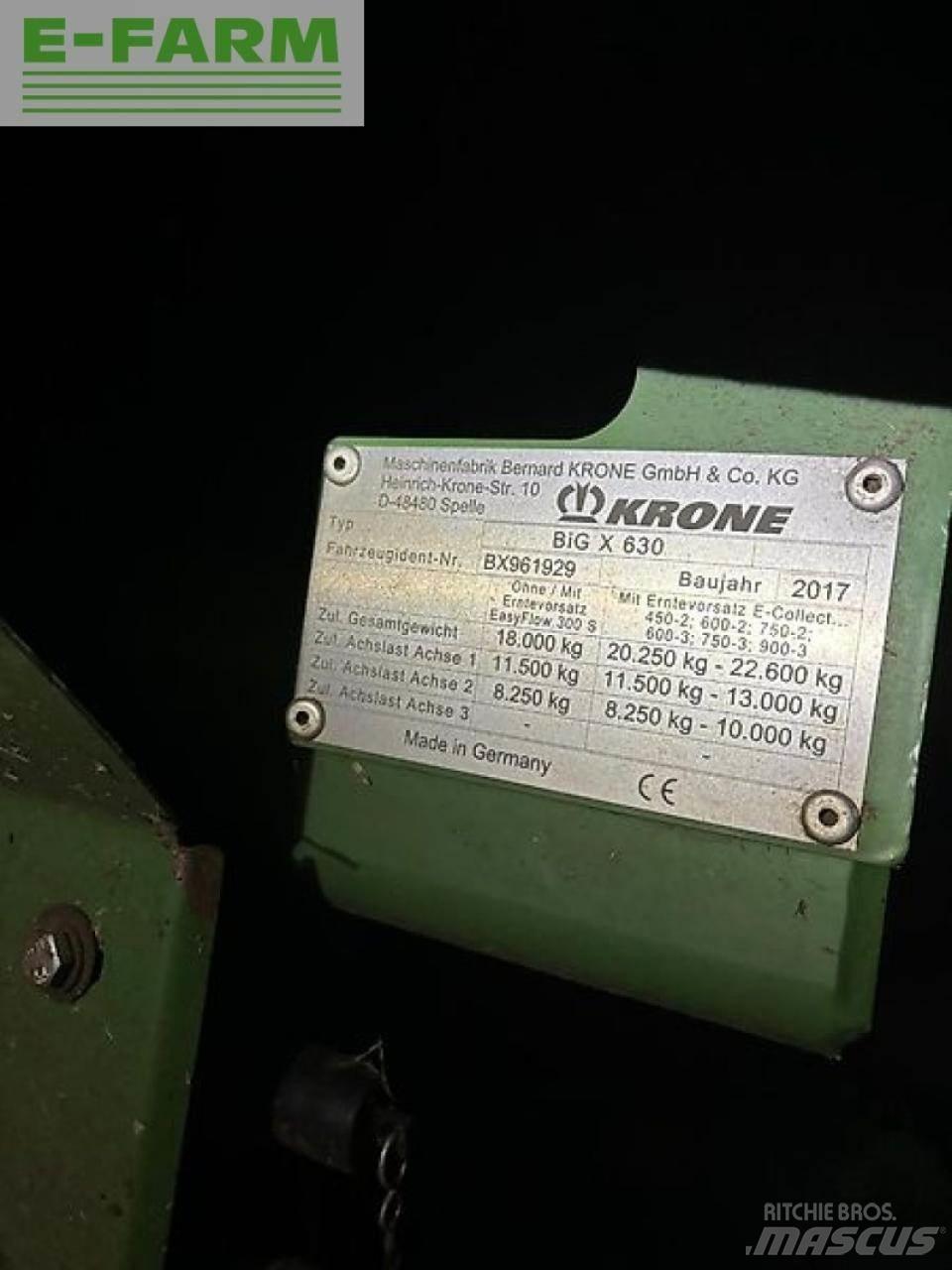 Krone big x 630 Sieczkarnie samojezdne