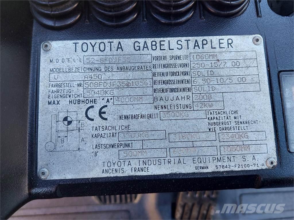Toyota 52 8FDJF35 Wózki Diesla